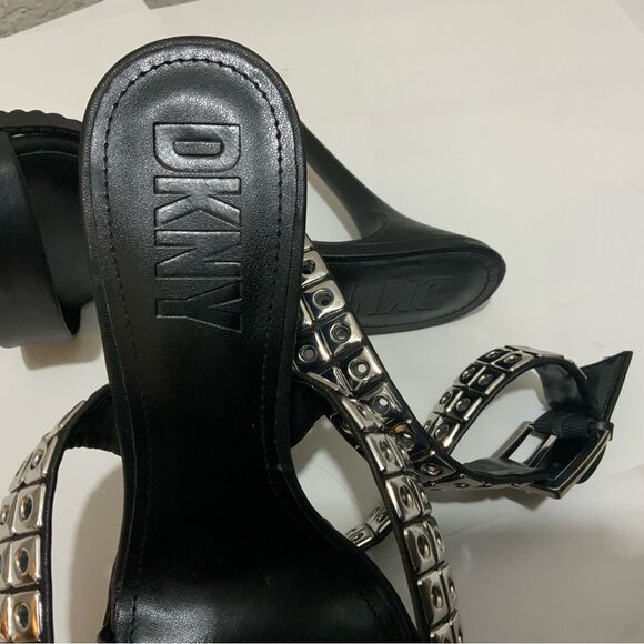 DKNY Women's Stud Heeled Sandal with Buckle Detail 6.5M / 37 - Picture 6 of 7